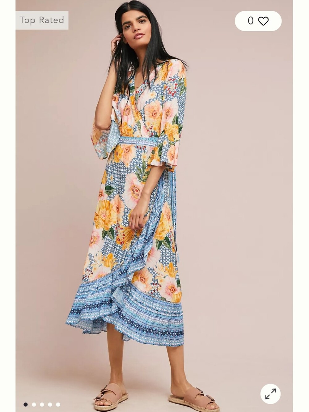 Anthropologie Farm Rio Camila Wrap Dress PXS